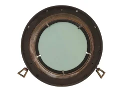 Espejo de pared con forma de ojo de buey Ø50 cm aluminio y cristal