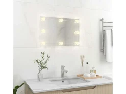 Espejo de pared con lámparas LED Cristal Rectangular