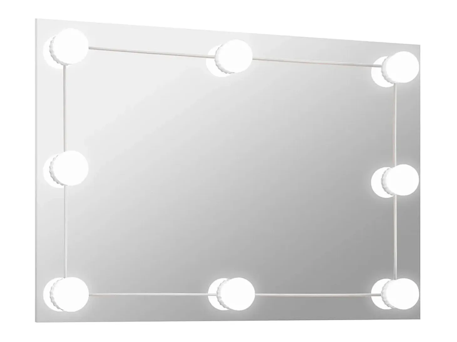 Espejo de pared con lámparas LED Cristal Rectangular