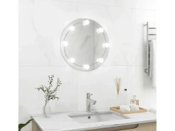 Espejo de pared con luces LED Cristal Redondo