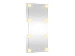 Espejo de pared con luces LED vidrio rectangular 30x60 cm ES562919