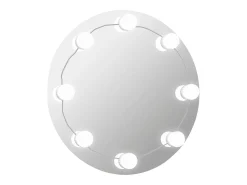 Espejo de pared con luces LED Cristal Redondo