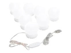 Espejo de pared con luces LED Cristal Redondo