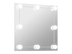 Espejo de pared con luces LED cuadrado de vidrio ES272073