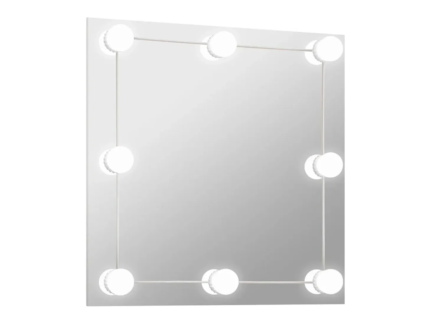 Espejo de pared con luces LED cuadrado de vidrio ES272073