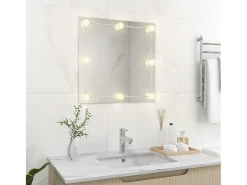 Espejo de pared con luces LED cuadrado de vidrio ES272073