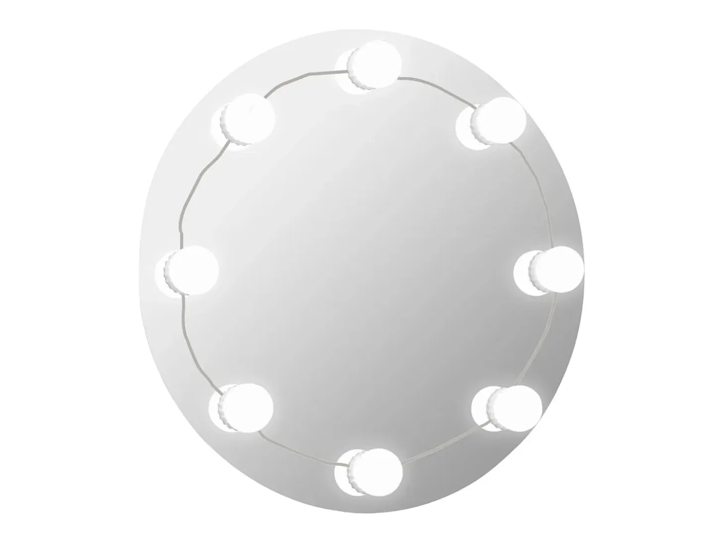 Espejo de pared con luces LED redondo de vidrio ES111492