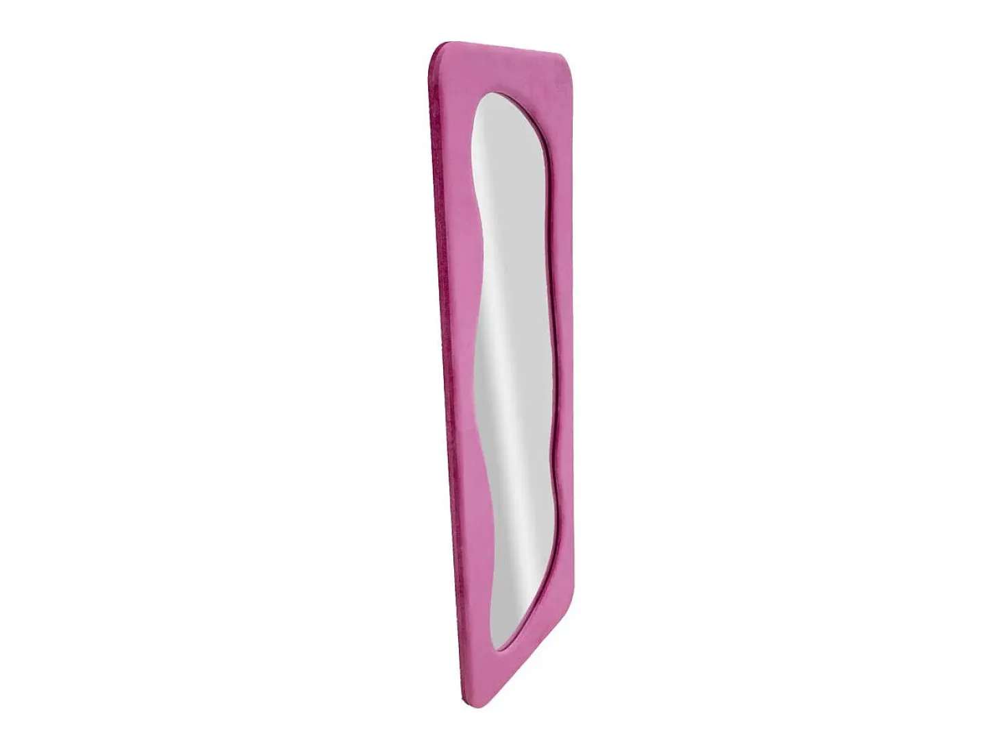 Espejo de pared con marco de terciopelo 160x60x4 cm Theodor - Fucsia