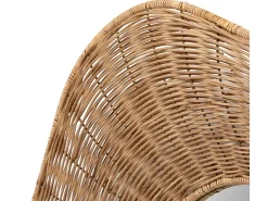 Espejo de pared cuadrado PALIA de ratán natural – Ø 102 cm