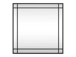 Espejo de pared cuadrado de hierro negro 60x60 cm ES652808