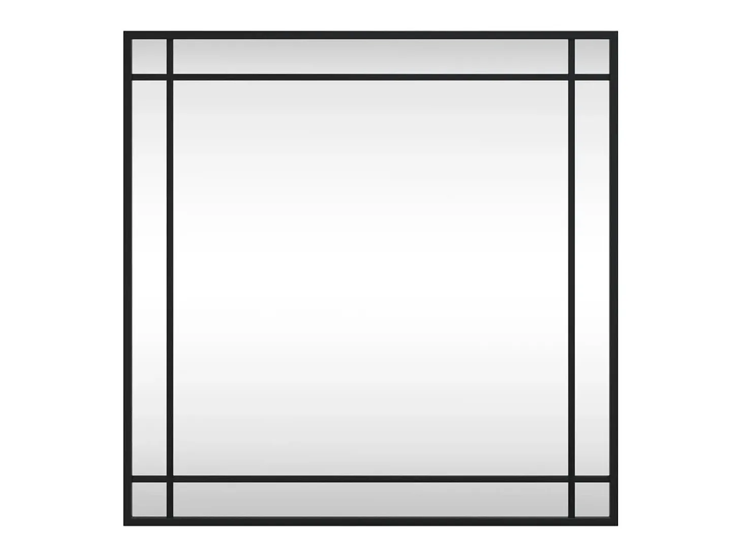 Espejo de pared cuadrado de hierro negro 60x60 cm ES652808