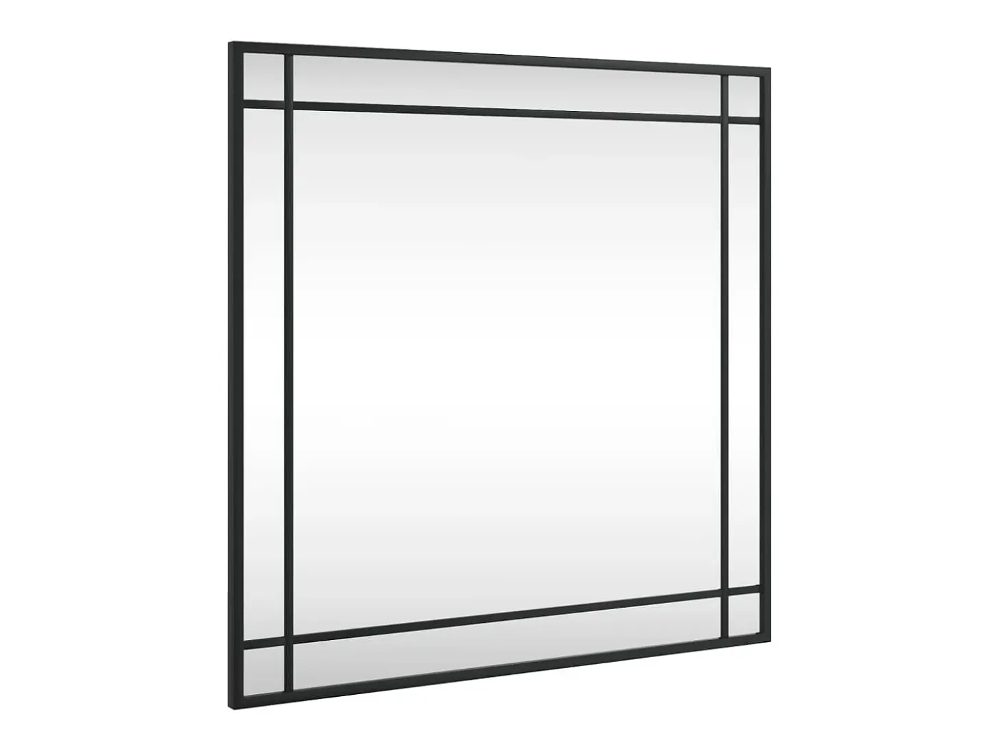 Espejo de pared cuadrado de hierro negro 60x60 cm ES652808