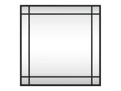 Espejo de pared cuadrado de hierro negro 50x50 cm ES480835