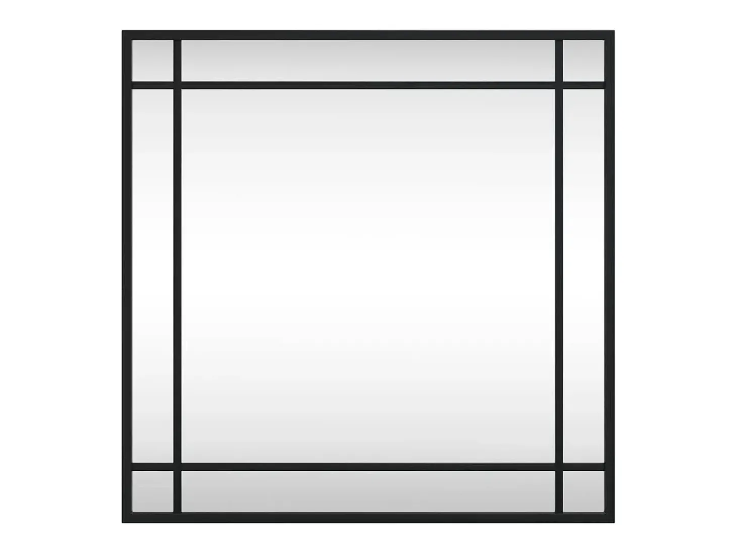 Espejo de pared cuadrado de hierro negro 50x50 cm ES480835