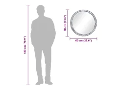 Espejo de pared de 60 cm Cristal templado