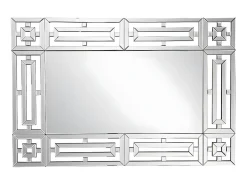 Espejo de pared de acero inoxidable - Ancho 120 x Alt. 80 cm - Plateado - LOAYE