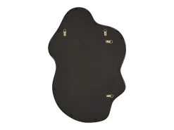 Espejo de pared de aluminio cepillado negro de 56 x 90 cm Ely