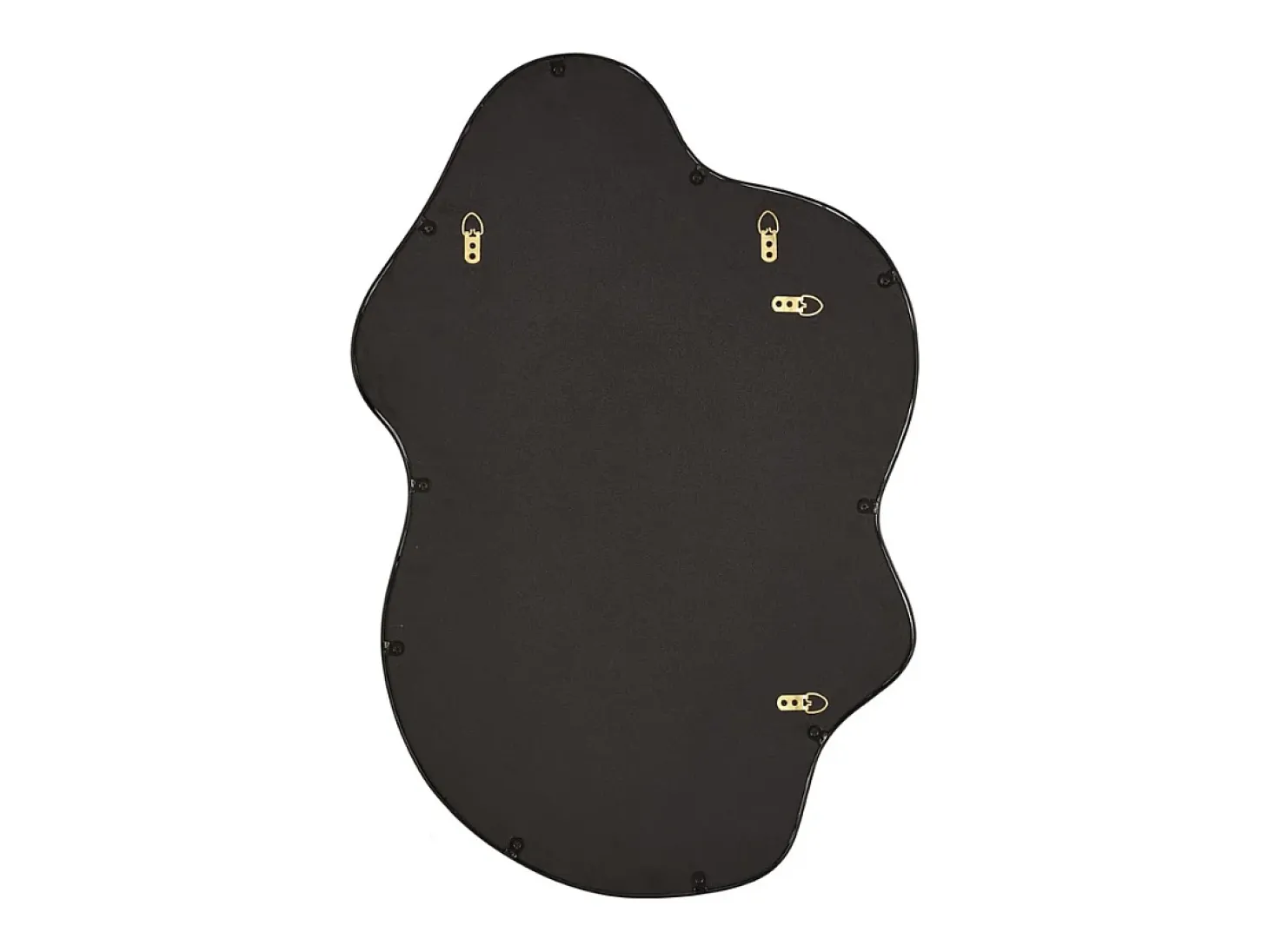 Espejo de pared de aluminio cepillado negro de 56 x 90 cm Ely