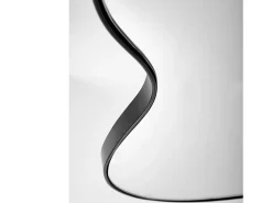 Espejo de pared de aluminio cepillado negro de 56 x 90 cm Ely