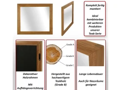 Espejo de pared de teca MCW-M75