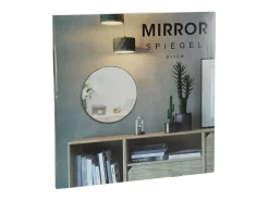 Espejo de pared diseño redondo negro Ø55 cm