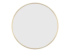 Espejo de pared dorado Ø 50 cm Redondo