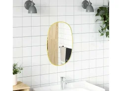 Espejo de pared dorado 50x35 cm