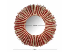 Espejo de Pared en Algas Marinas Redondo Meer Ø76cm Thinia Home