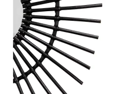 Espejo de Pared en Ratán Ovalado Deko Negro 80cm Thinia Home