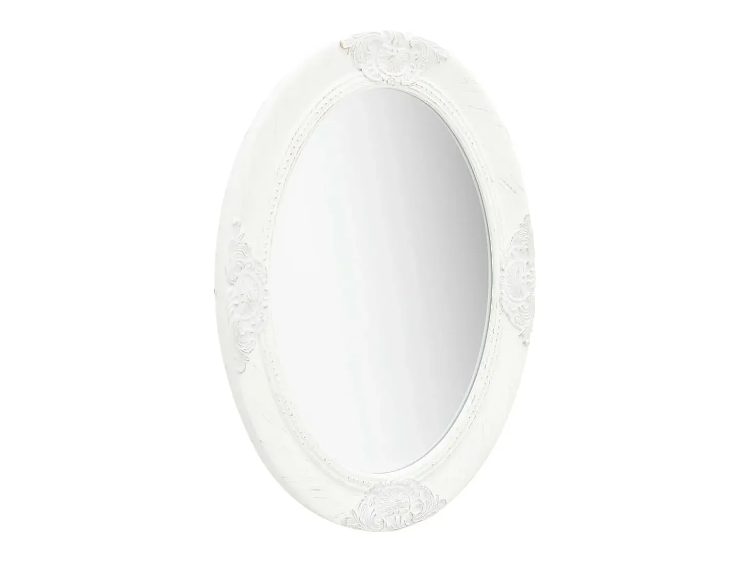 Espejo de pared estilo barroco blanco 50x70 cm ES552715