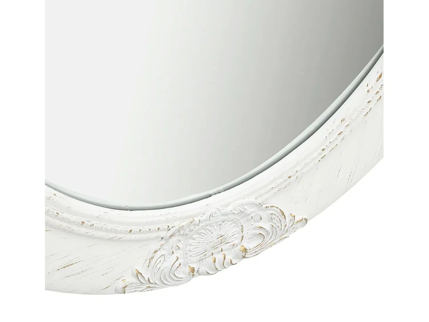Espejo de pared estilo barroco blanco 50x70 cm ES552715