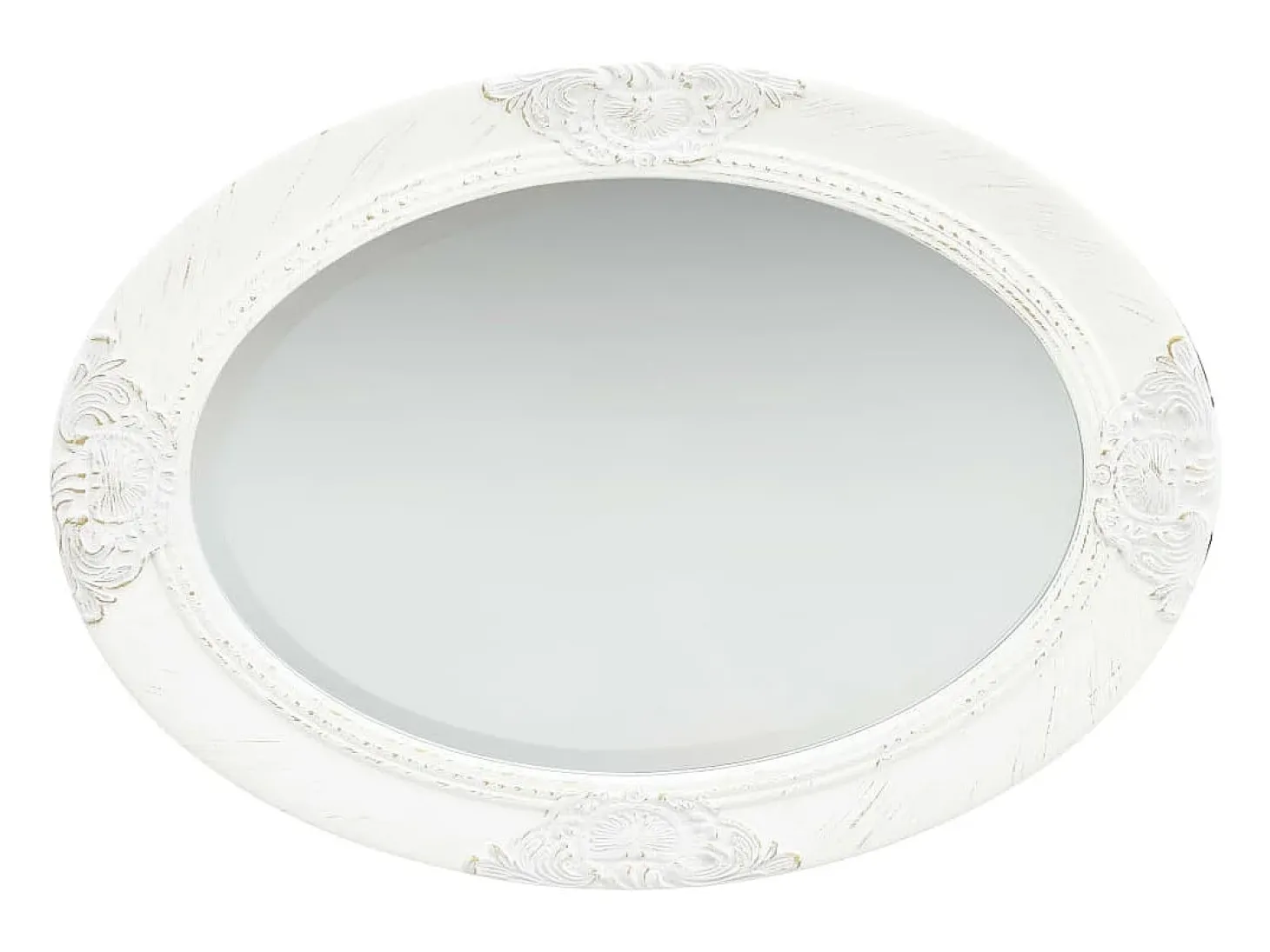 Espejo de pared estilo barroco blanco 50x70 cm ES552715