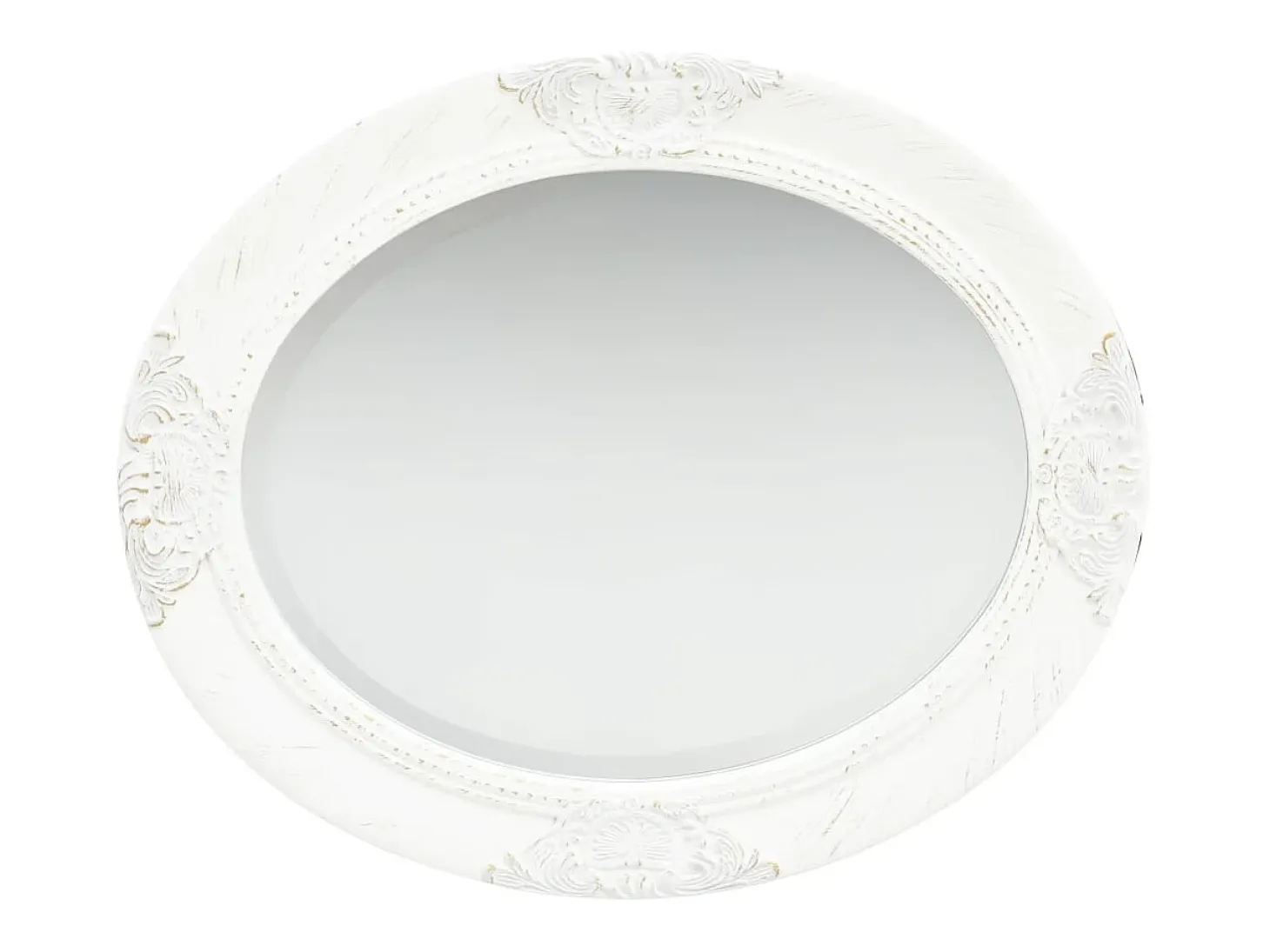 Espejo de pared estilo barroco blanco 50x60 cm ES814549