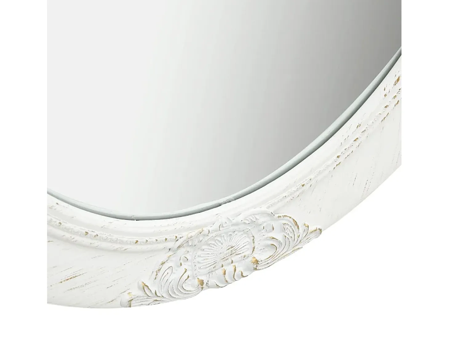Espejo de pared estilo barroco blanco 50x60 cm ES814549