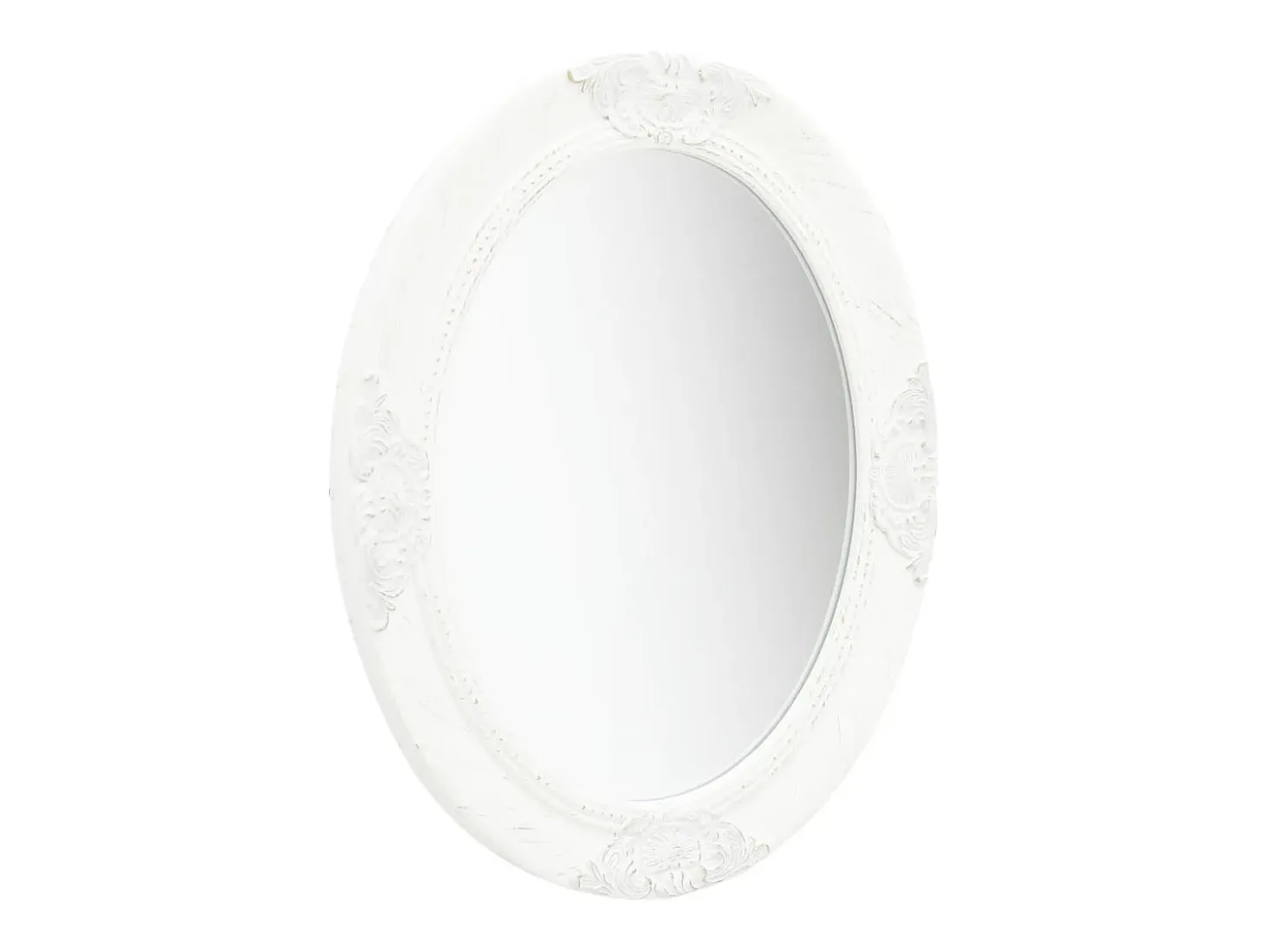 Espejo de pared estilo barroco blanco 50x60 cm ES814549