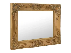 Espejo de pared estilo barroco dorado 50x40 cm ES883707