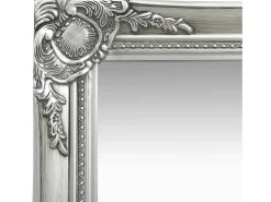 Espejo de pared estilo barroco 40x40 cm Plata