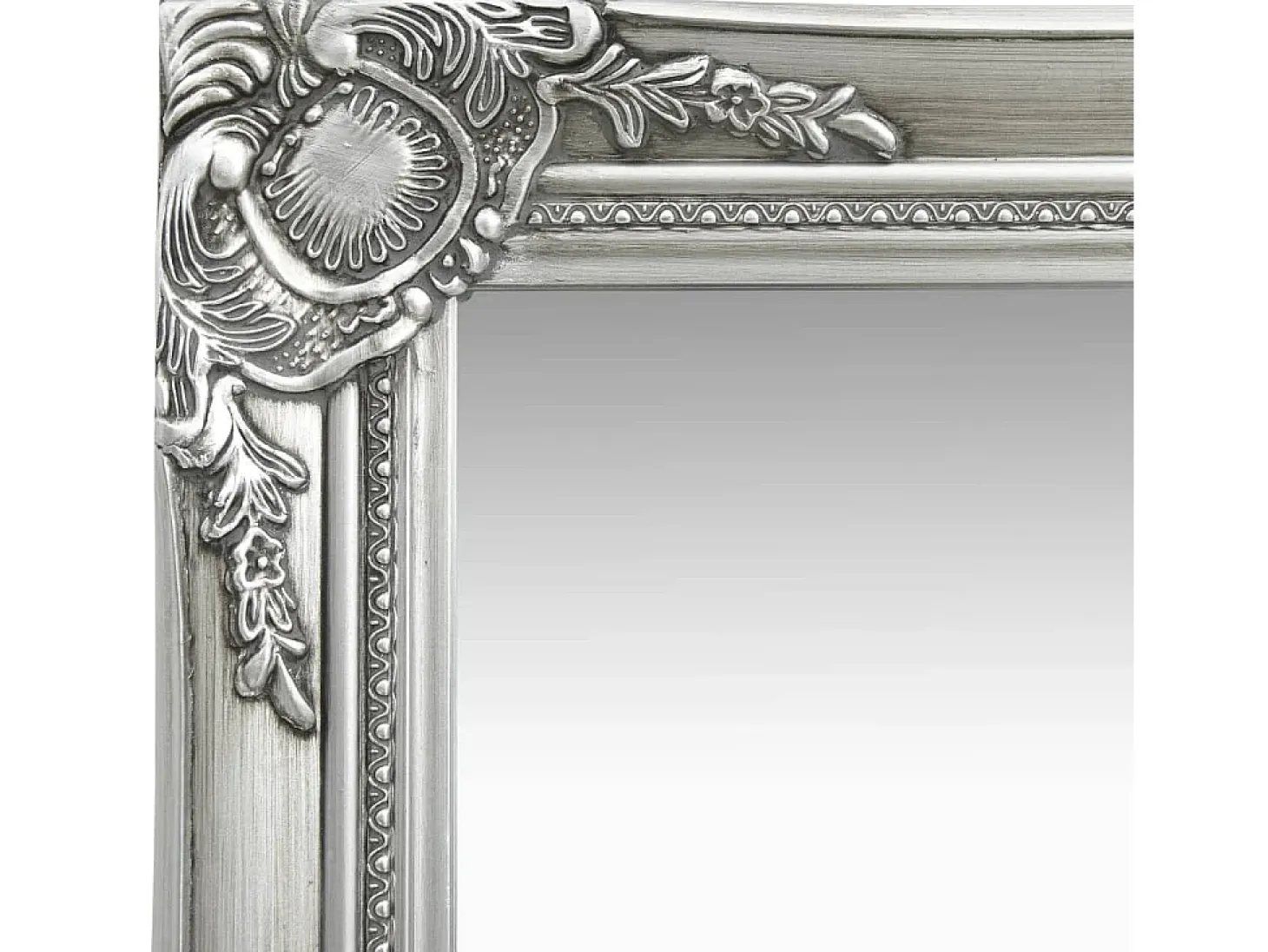 Espejo de pared estilo barroco 40x40 cm Plata