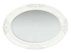 Espejo de pared estilo barroco 50x70 cm Blanco