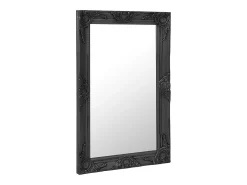 Espejo de pared estilo barroco 50x80 cm negro