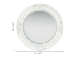 Espejo de pared estilo barroco 50 cm Blanco