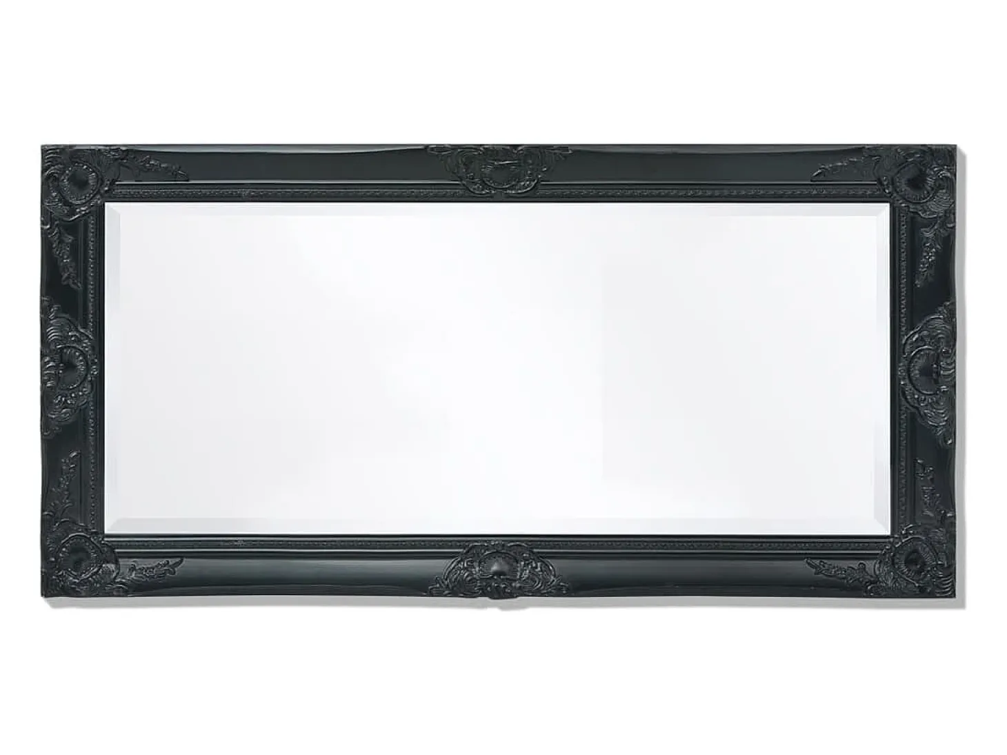 Espejo de pared estilo barroco 100x50 cm negro ES537820