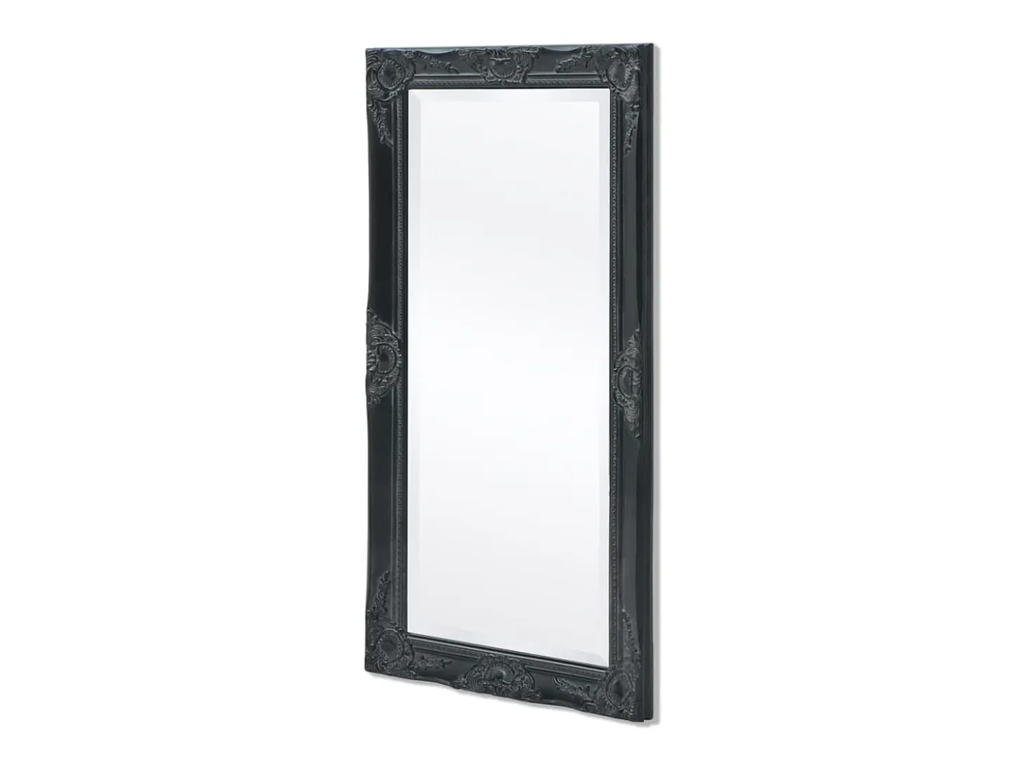 Espejo de pared estilo barroco 100x50 cm negro ES537820