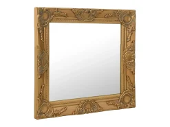 Espejo de pared estilo barroco dorado 50x50 cm ES675676