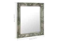 Espejo de pared estilo barroco 50x60 cm Plata