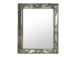 Espejo de pared estilo barroco 50x60 cm Plata