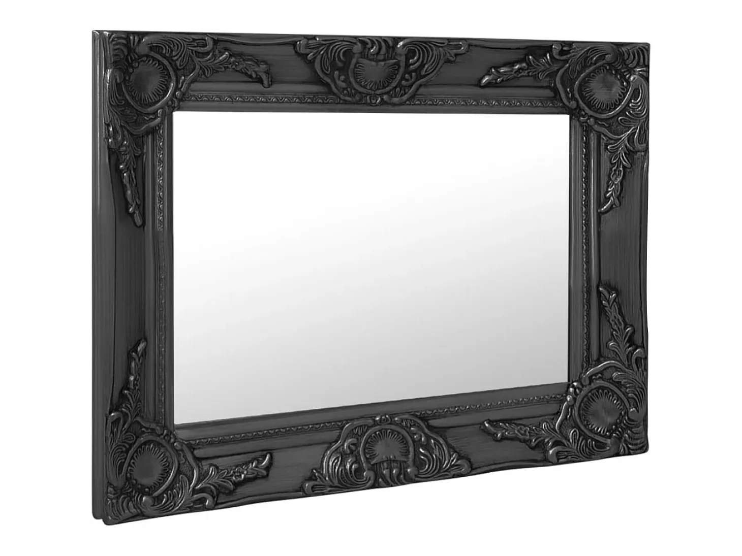 Espejo de pared estilo barroco 50x40 cm negro