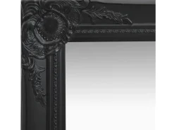 Espejo de pared estilo barroco negro 40x40 cm ES558845