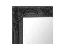 Espejo de pared estilo barroco negro 60x40 cm ES599304