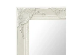 Espejo de pared estilo barroco blanco 50x60 cm ES268965